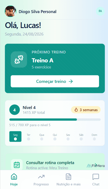 O aluno vê a evolução e volta sozinho