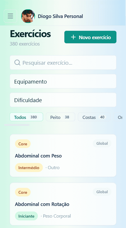 Monte a rotina uma vez e reaproveite